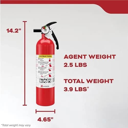 Kidde Fire Extinguisher 1-A:10-B:C | Home Safety, UL Listed, 2.5 lbs, Easy Mount thumbnail 8