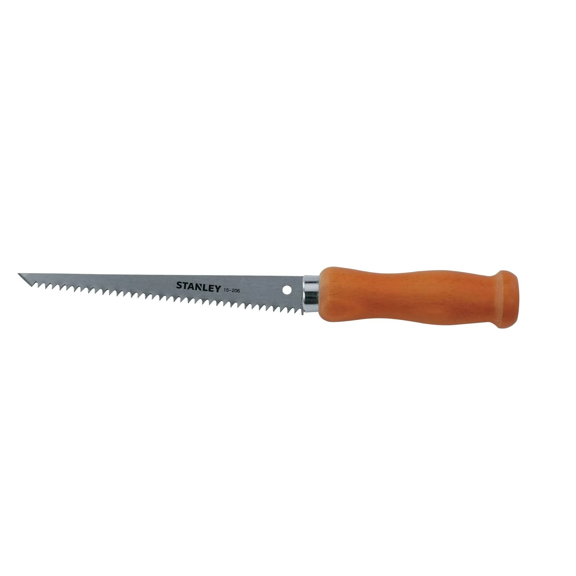 STANLEY Wallboard Saw 152mm Compact Steel Blade, 7 TPI | Controlled drywall cuts, comfortable handle, for drywall & wallboard work