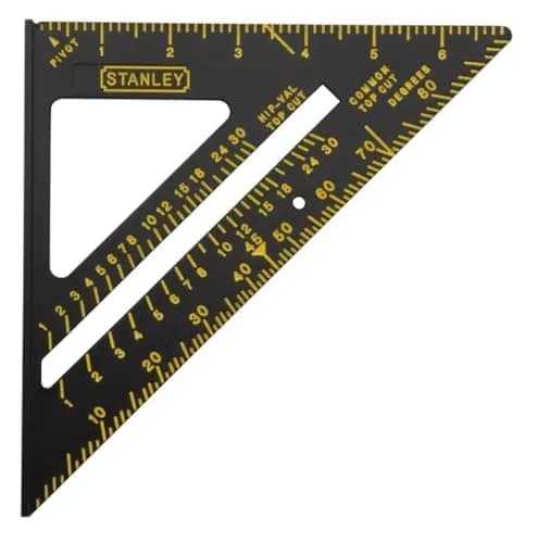 STANLEY Carpenter Square, Premium Quick Square Layout Tool, 7-Inch (17.8 cm / 8 in) | Accurate 90° & 45° Marking for Woodworking — One Size
