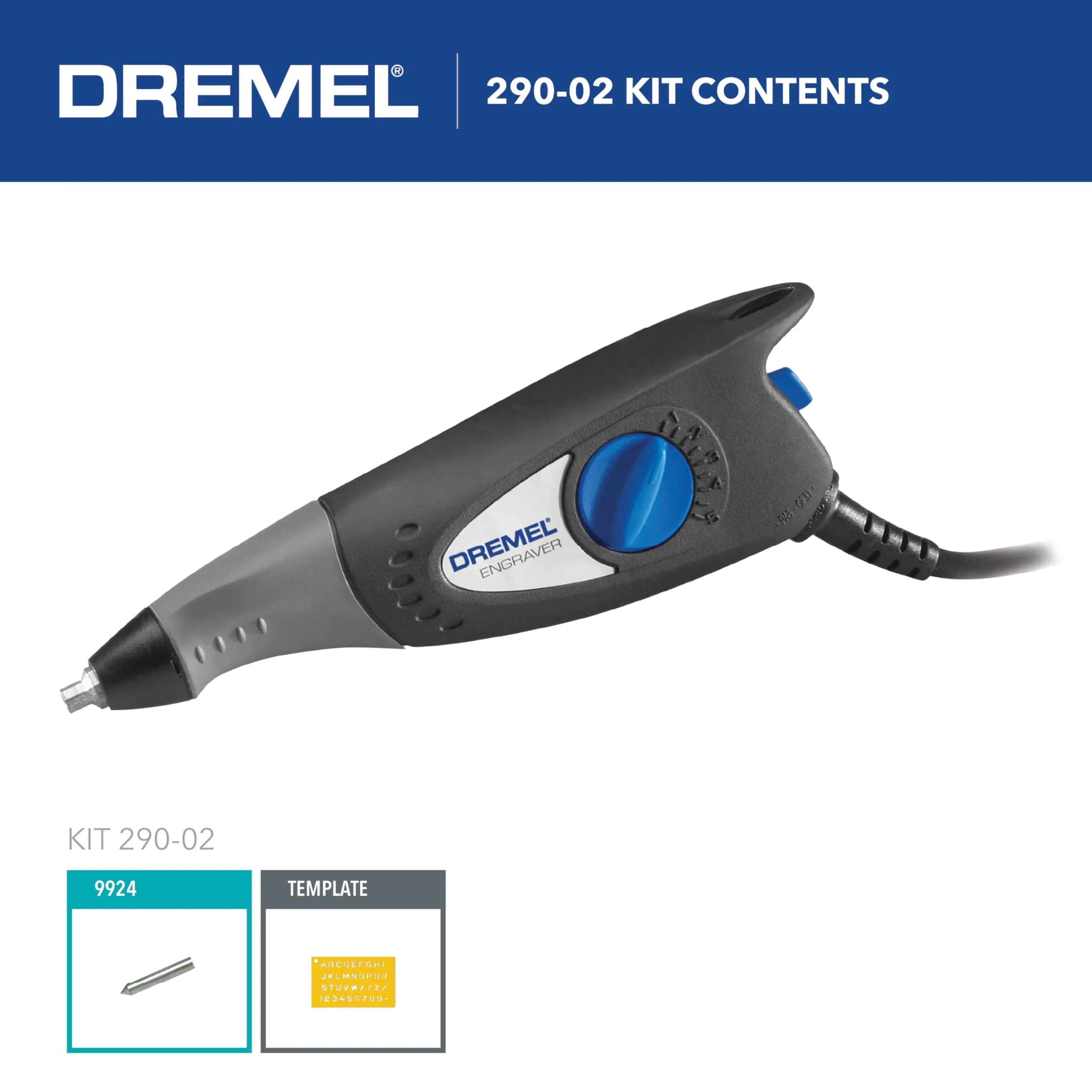 Dremel 290-02 Engraver Rotary Tool with Stencils, 120V | 7200 Strokes/Min for DIY Personalizing - view 2
