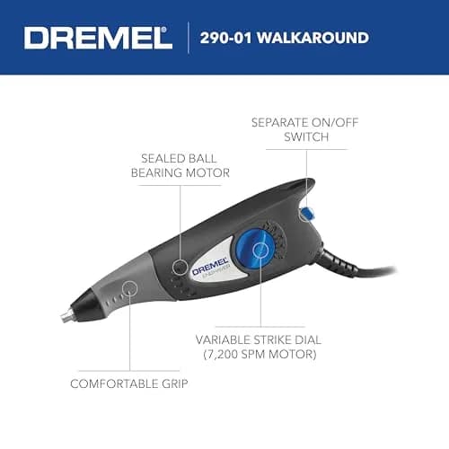 Dremel 290-02 Engraver Rotary Tool with Stencils, 120V | 7200 Strokes/Min for DIY Personalizing thumbnail 3