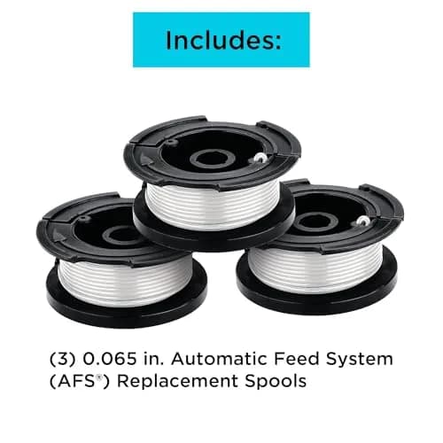 BLACK+DECKER Weed Eater String, Genuine OEM OEM, 3-Pack, 30 Feet, 0.065-Inch Diameter | Automatic Feed System (110-130 chars) thumbnail 2