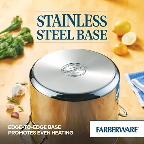 Farberware Classic Series 12 Qt Stainless Steel Stock Pot With Lid, Silver | Heavy-Duty 12 Quart Capacity for Large Batches thumbnail 5