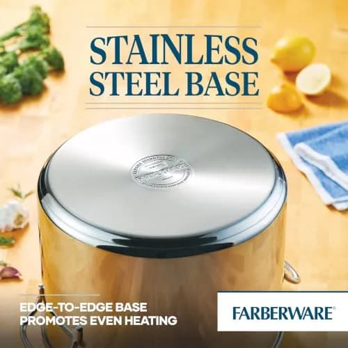 Farberware Classic Series 16 Quart Stock Pot with Lid | Stainless Steel, Oven & Dishwasher Safe thumbnail 4