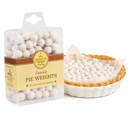 Mrs. Anderson's Baking Ceramic Pie Crust Weights, 135 Count (8 oz) | Blind Baking Tool for Even Crust Results thumbnail 1