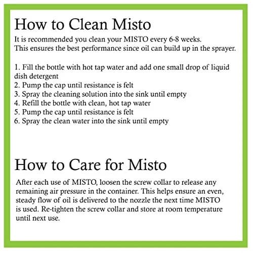 MISTO Gourmet Olive Oil Sprayer, Satin Aluminum, 50ml (1.7 Fl Oz) | Refillable Non-Aerosol Pump Mister thumbnail 5