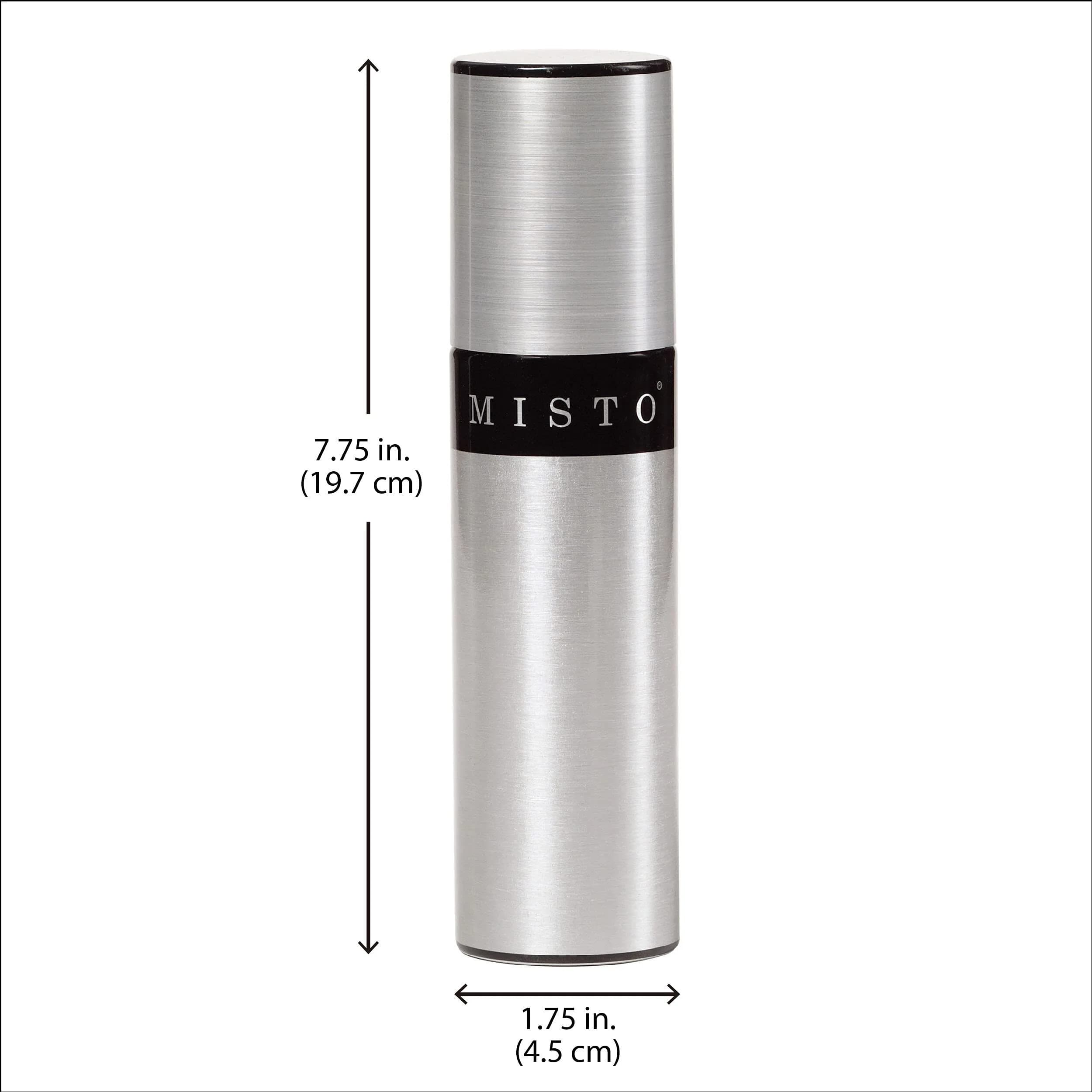 MISTO Gourmet Olive Oil Sprayer, Satin Aluminum, 50ml (1.7 Fl Oz) | Refillable Non-Aerosol Pump Mister - view 3