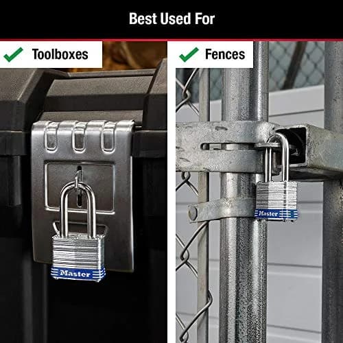 Master Lock 3DLF Outdoor Padlock with Key 1-1/2" Shackle | Durable Steel Lock for Outdoor Use thumbnail 4