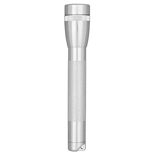 MagLite Mini Incandescent Flashlight – Compact, Water-Resistant, Twist On/Off, 2-Cell AA Battery-Powered with Holster – Silver thumbnail 1