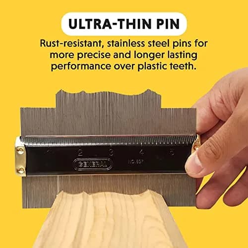 General Tools 837 Contour Gauge 6" (15.24 cm) | Instantly Copy Any Shape for Woodworking & Flooring thumbnail 3