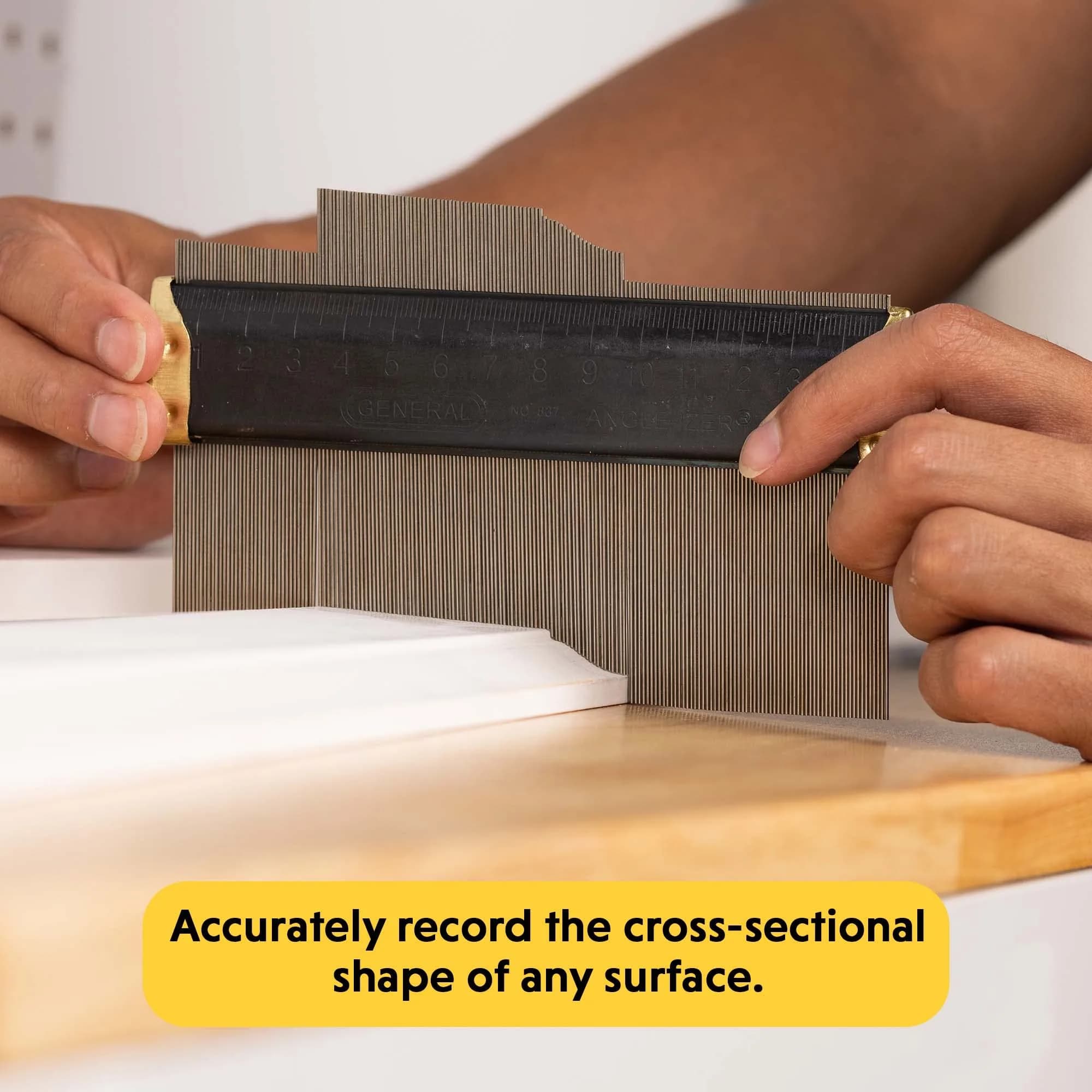 General Tools 837 Contour Gauge 6" (15.24 cm) | Instantly Copy Any Shape for Woodworking & Flooring - view 4