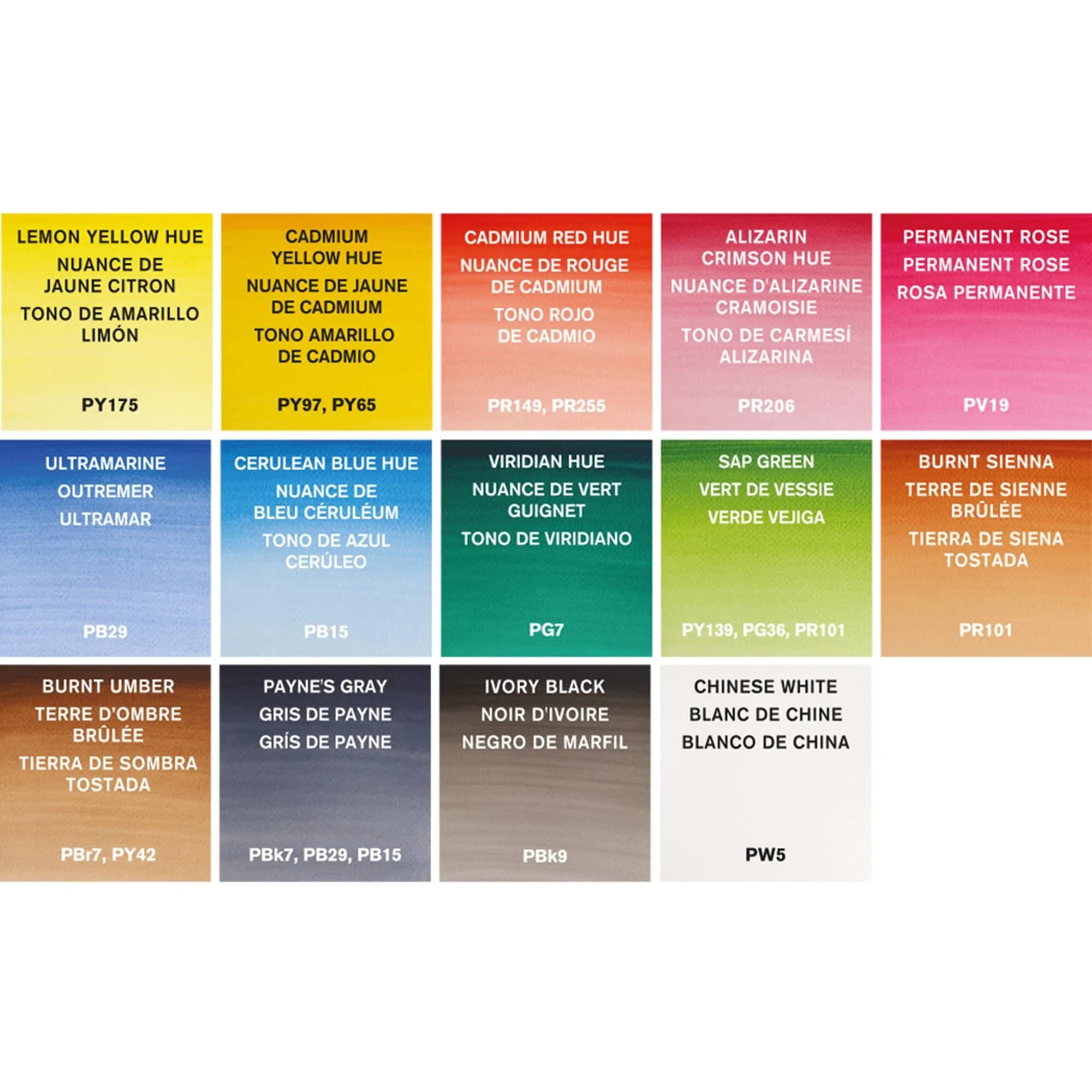 Winsor & Newton Cotman Watercolor Paint Set, Field Set, 14 Half Pan w/ Brush, Mixing Palette (14 Colors, 5ml Each) | Non-Toxic Art Paint - view 5