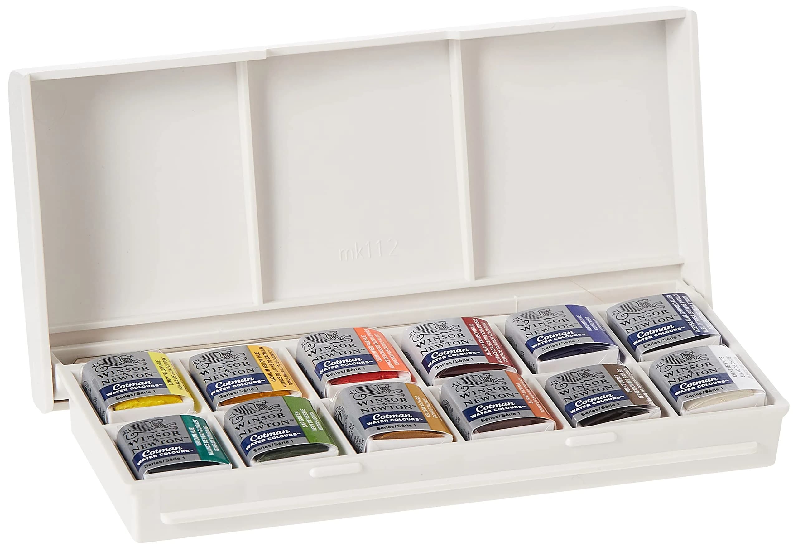 Winsor & Newton Cotman Watercolor Paint Set, Sketchers' Pocket Box, 12 Half Pans & Brush | Artist Grade Watercolor - view 4