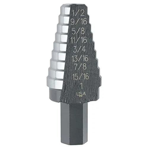 IRWIN UniBit Step Drill Bit 3/16"-1/2" (4.76mm-12.7mm) | Single-Flute HSS for Thin Materials thumbnail 1