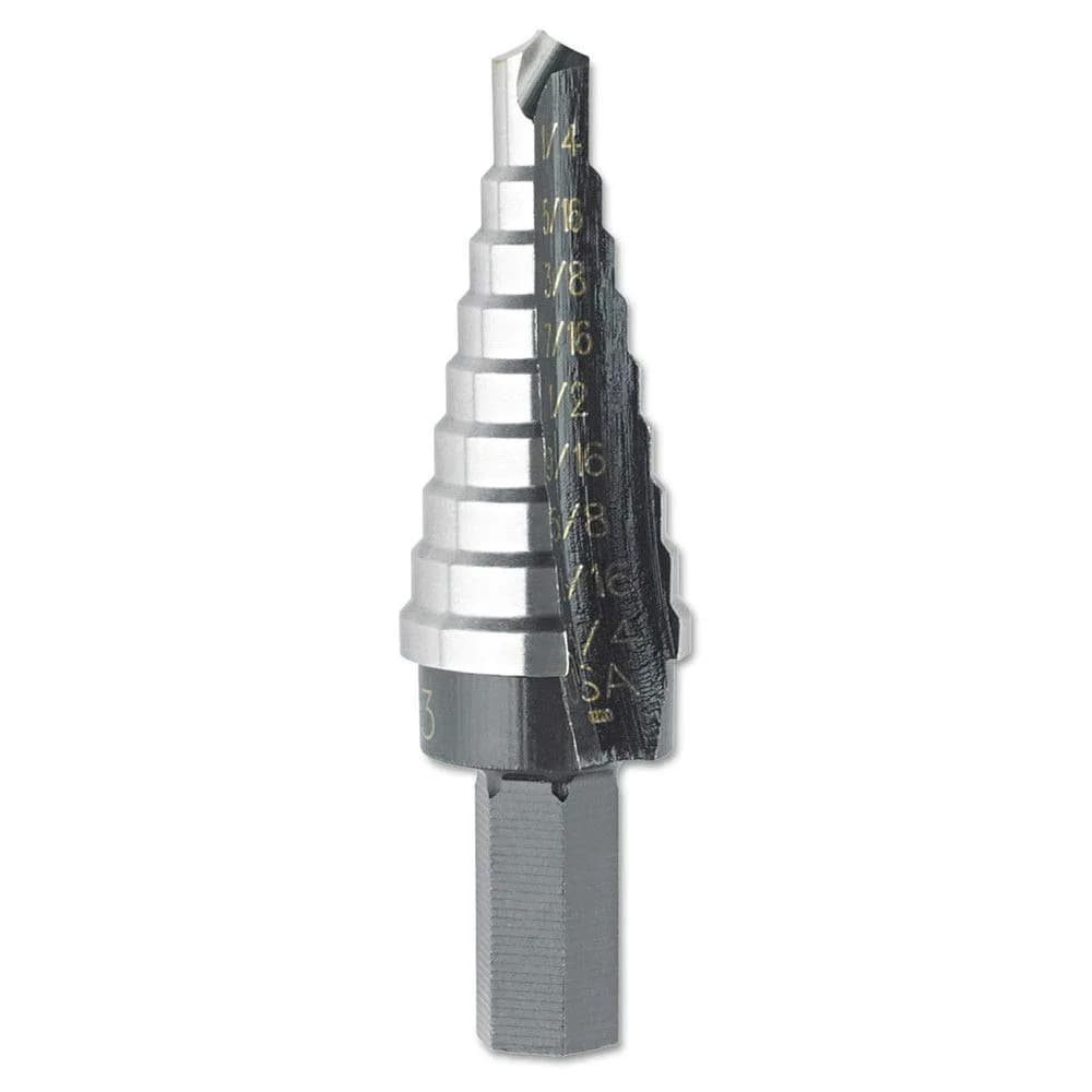 IRWIN Unibit #3 Step Drill Bit 1/4-Inch to 3/4-Inch, 3/8-Inch Shank | Precision Spot Drilling for Metal & Plastic - main product image