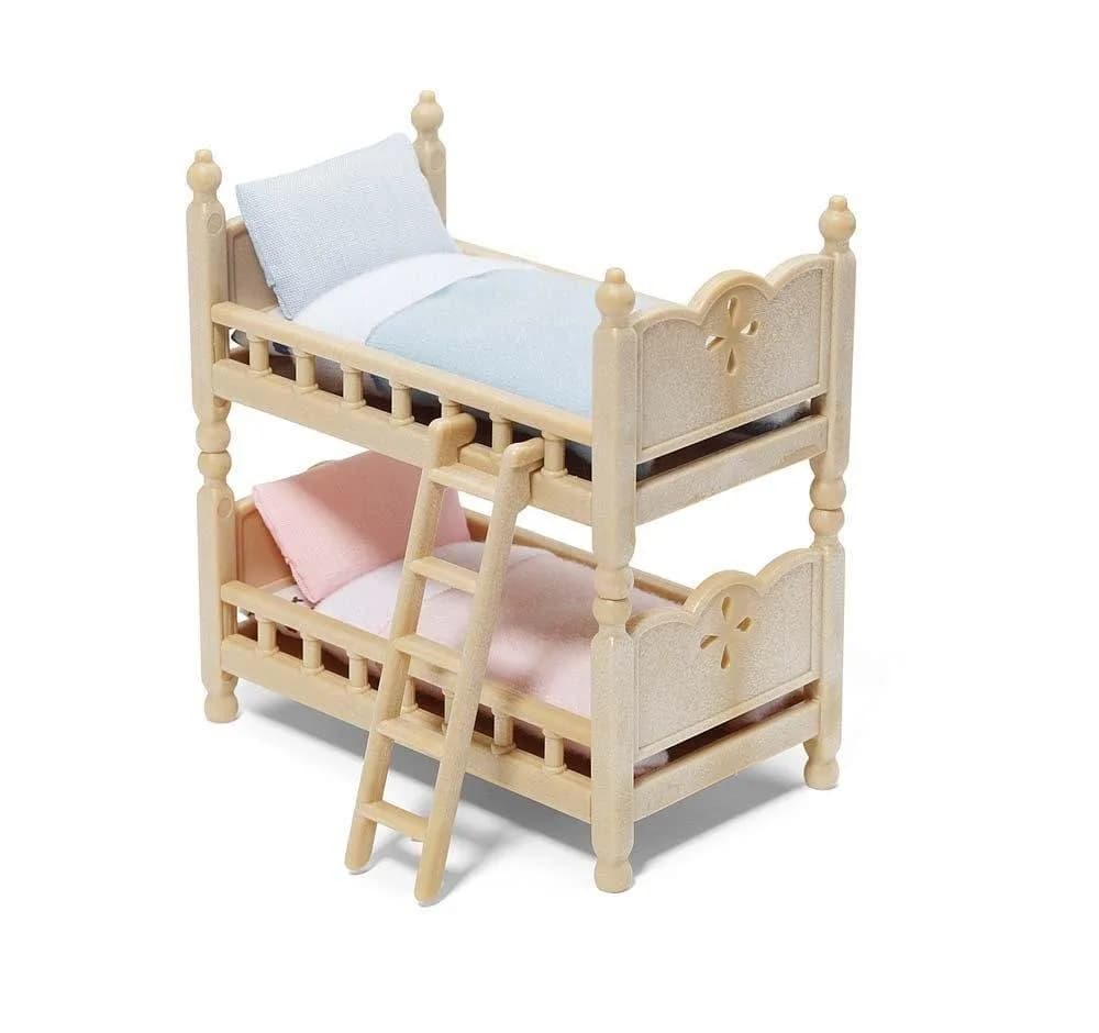 Calico Critters Stack & Play Beds Set - Dollhouse Furniture & Accessories | Bunk Beds for Critters, 8+ Pieces, 1:24 Scale — Bunk Beds