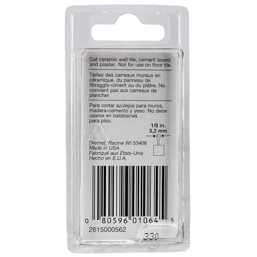 Dremel 562 Tile Cutting Bit, 1/8" (3.2mm) | Cuts Ceramic Wall Tile & Plaster thumbnail 2