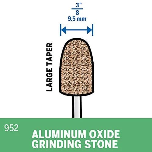Dremel 952 Aluminum Oxide Grinding Stone 9.5mm (3/8") Head, 3.2mm (1/8") Shank | For Metal Grinding & Sharpening thumbnail 3