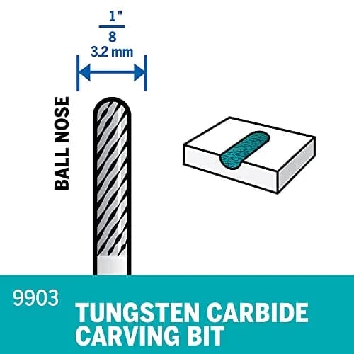 Dremel 9903 Tungsten Carbide Cutter 1/8 in | Hard Material Shaping & Smoothing thumbnail 2