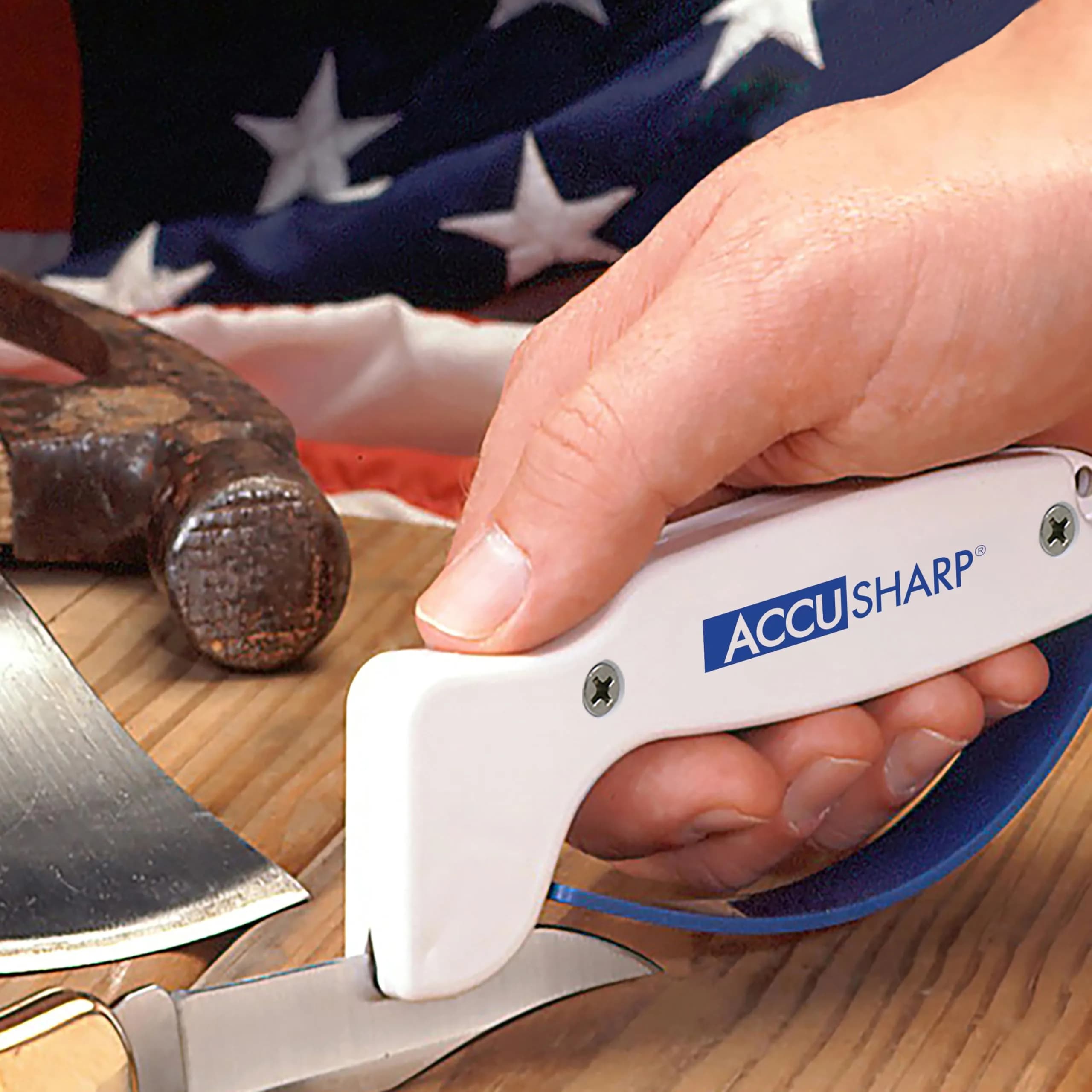 AccuSharp Knife Sharpener White | Restores Straight & Serrated Knives, 0.125 lb - view 6