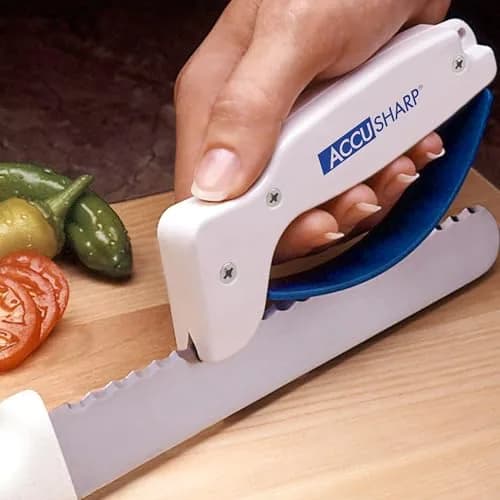 AccuSharp Knife Sharpener White | Restores Straight & Serrated Knives, 0.125 lb thumbnail 8