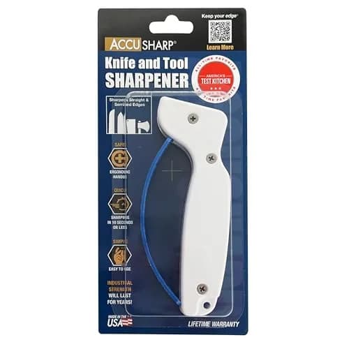 AccuSharp Knife Sharpener White | Restores Straight & Serrated Knives, 0.125 lb thumbnail 3