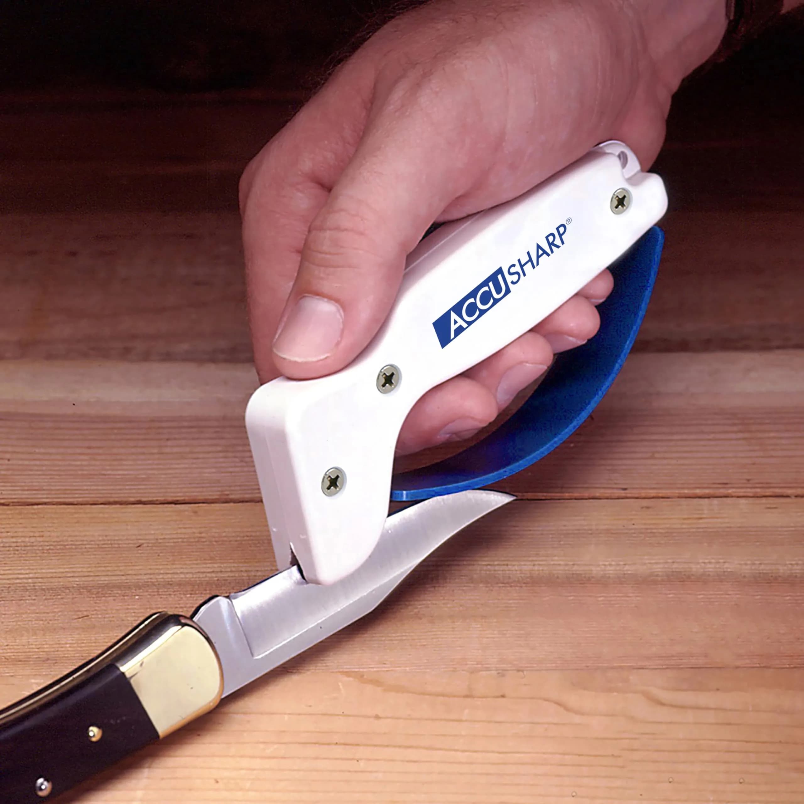 AccuSharp Knife Sharpener White | Restores Straight & Serrated Knives, 0.125 lb - view 4