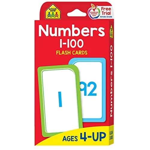 School Zone Numbers 1-100 Flash Cards | 100 Cards for Learning Numeracy & Literacy thumbnail 1