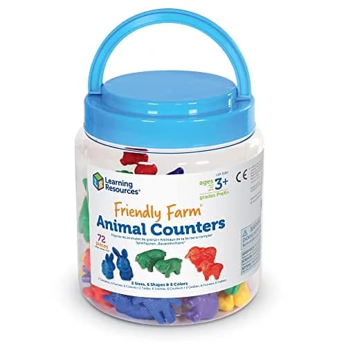 Learning Resources Friendly Farm Animal Counters | 72-Piece Set for Early Math Skills in India thumbnail 3