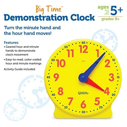 Learning Resources Big Time Demonstration Clock | Educational Toy for Ages 5+ thumbnail 6