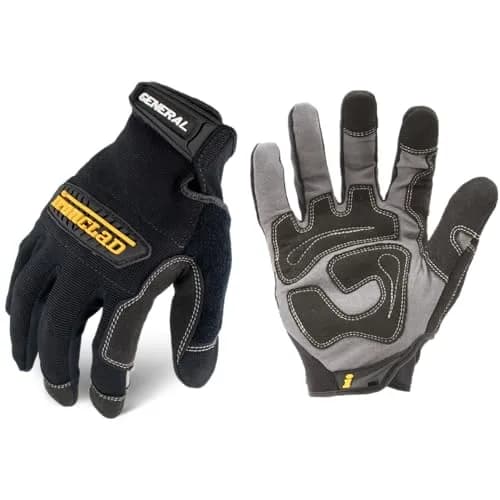 Ironclad General Utility Work Gloves GUG Medium (1 Pair, Black) | Abrasion-Resistant Knuckle Protection — Small / Work Gloves