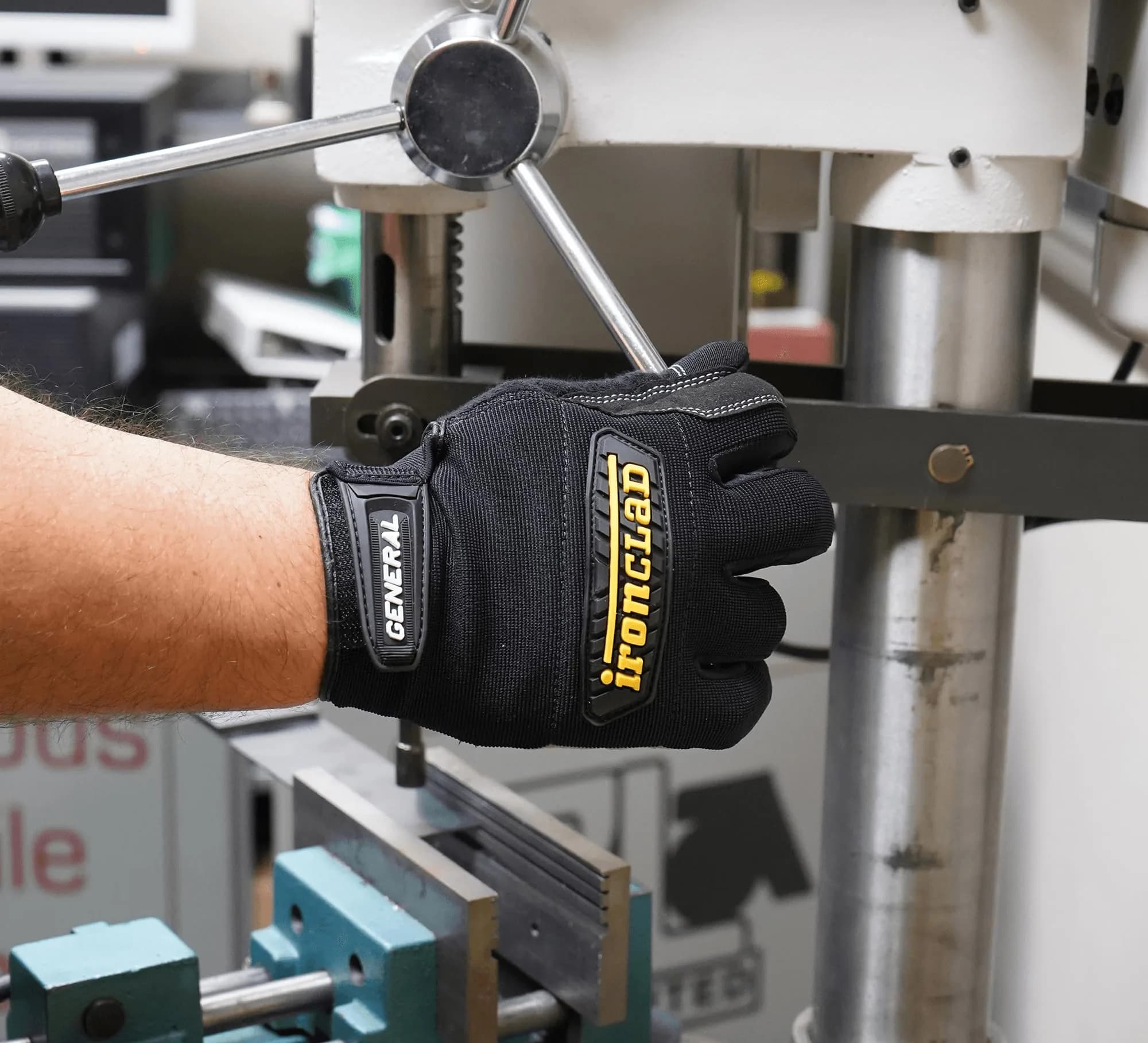 Ironclad GUG04L General Utility Spandex Gloves, Black, Large, 1 Pair | ANSI Abrasion Level 3 Work Gloves - view 6