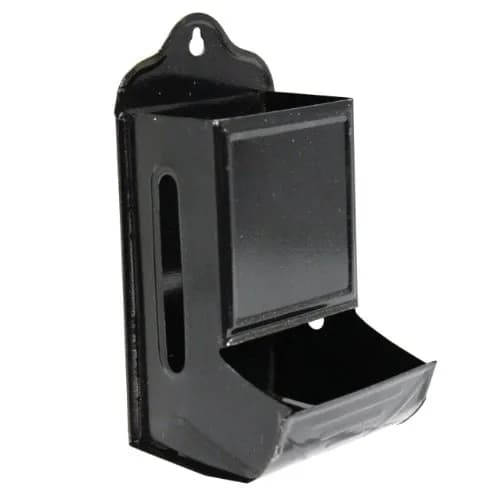 Fulton Match Box Holder | Vintage American Steel Decor for Fireplace & Kitchen thumbnail 2