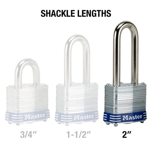 Master Lock 3DLH Laminated Steel Padlock with Key, 40mm Body, 51mm Shackle | Hardened Steel Shackle & 4-Pin Cylinder thumbnail 5