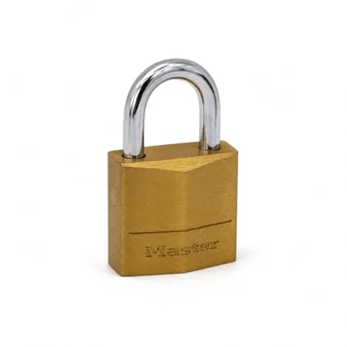 Master Lock Padlock, Solid Brass, 3/4 in. Wide, 120Q, Pack of 4 | Corrosion-Resistant, Keyed Alike thumbnail 5