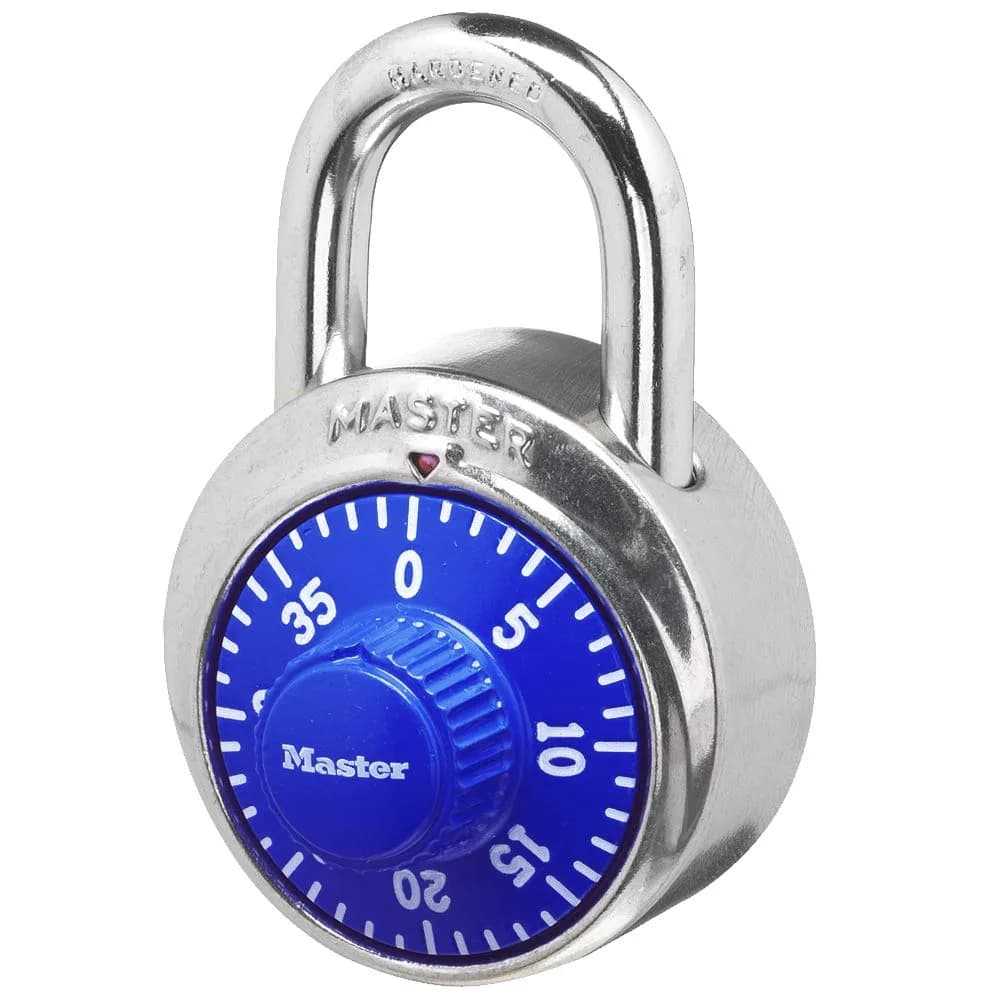 Master Lock Combination Lock for Gym Lockers, Blue | 3-Digit Keyless Security — Blue