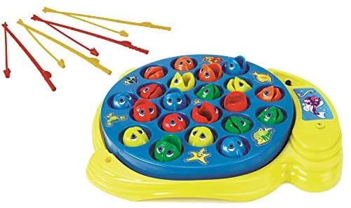 Pressman Let's Go Fishin' Game - Original Rotating Pond Edition | 21 Fish, 4 Poles, Ages 4+ thumbnail 5
