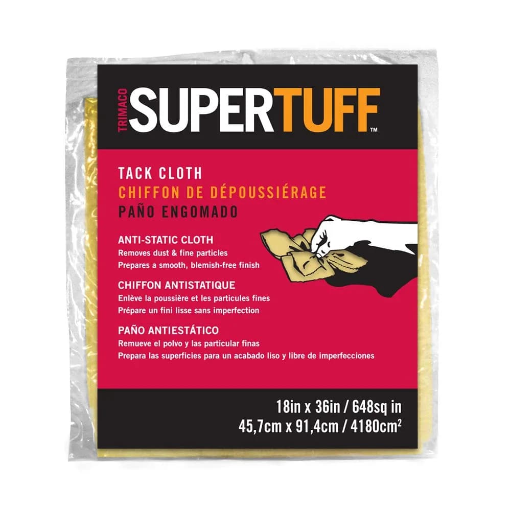 Trimaco Tack Cloth 18" x 36" Tan (Pack of 1) | Dust-Free Surface Prep for Fine Finishes - main product image