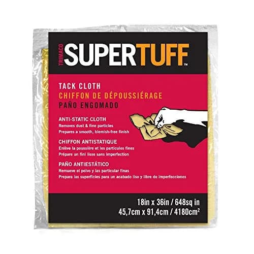 Trimaco Tack Cloth 18" x 36" Tan (Pack of 1) | Dust-Free Surface Prep for Fine Finishes thumbnail 1