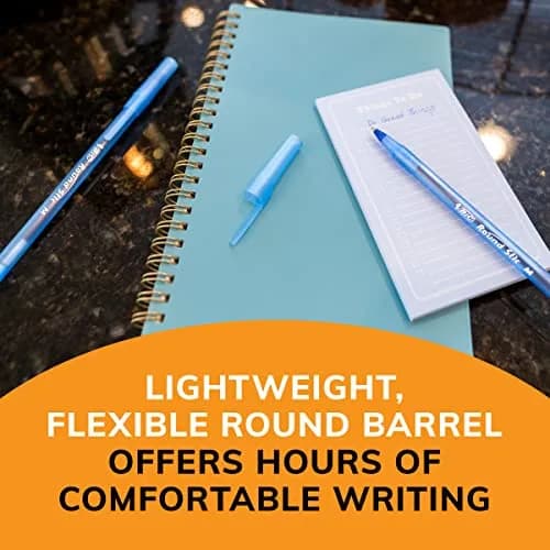 BIC Round Stic Xtra Life Blue Ballpoint Pens, Medium Point (1.0mm), 10-Count Pack | Smooth Writing Comfort thumbnail 3