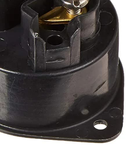 Leviton 15 Amp, 125 Volt, Flanged Inlet Receptacle, Straight Blade, Commercial Grade, Grounding, Back Wired, Black | Heavy-duty UL 498 approved plug thumbnail 4