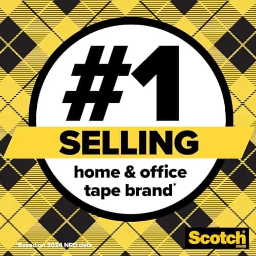 Scotch Permanent Double Sided Tape with Dispenser 1.27 cm x 635 cm (0.5 in. x 250 in.) | Mess-Free Permanent Adhesive thumbnail 3
