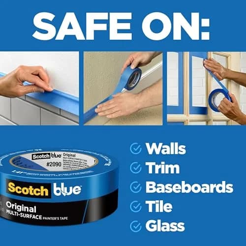 ScotchBlue Original Multi-Surface Painter's Tape 2.4 cm (1 Inch) x 54.8 m (180 Ft) | Clean Removal Tape for Walls, Trim, Glass thumbnail 2