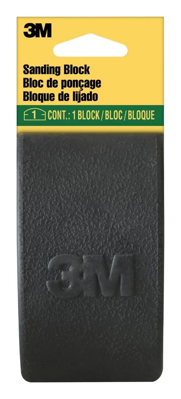 3M Rubber Sanding Block 12.1 cm x 6.7 cm (4.75 x 2.63 in) | Classic Heavy Duty Sanding Tool - main product image