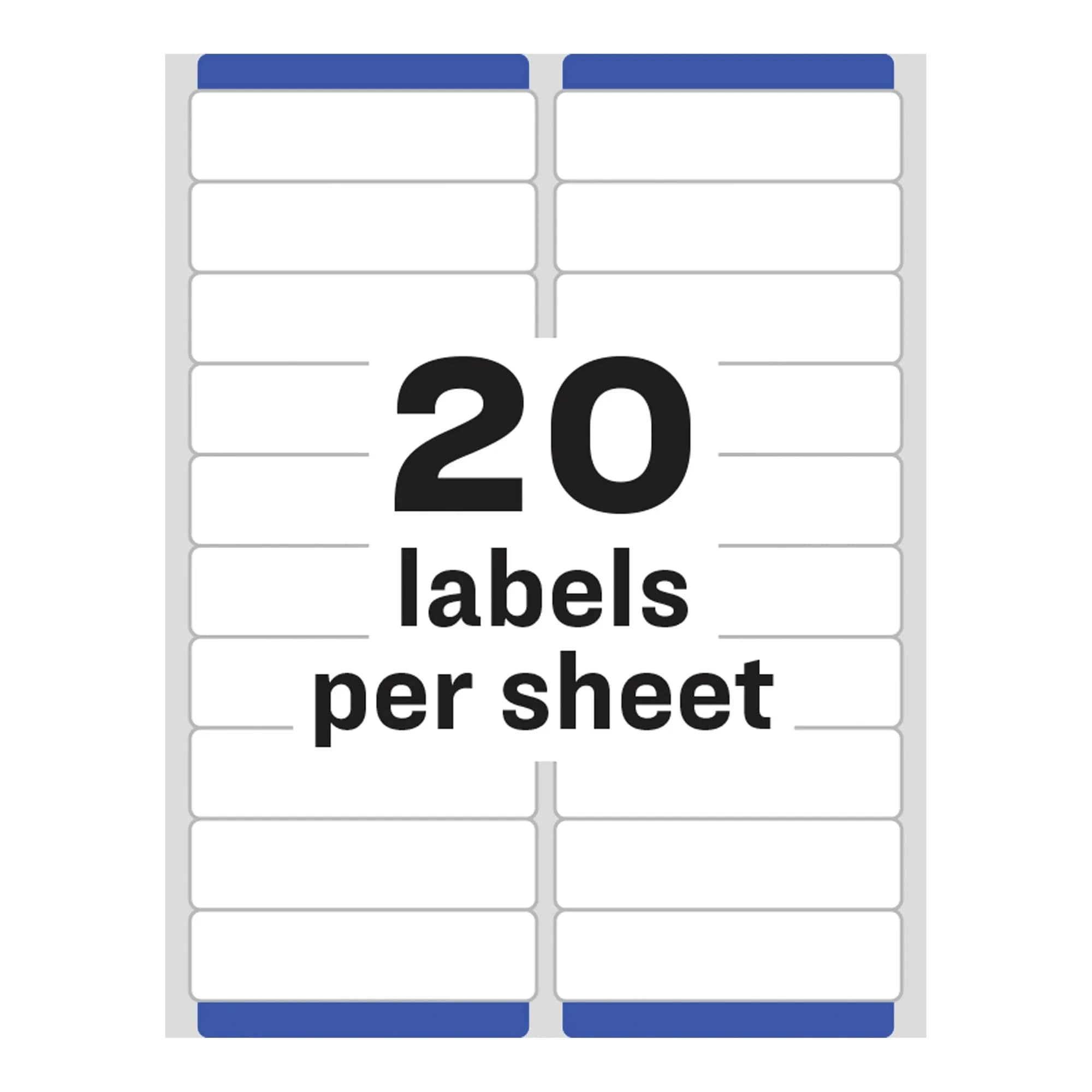 Avery Easy Peel Printable Address Labels with Sure Feed, 1" x 4", White, 500 Blank Mailing Labels | Reliable Printer Feed - view 5