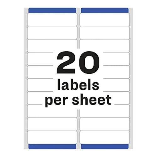 Avery Easy Peel Printable Address Labels with Sure Feed, 1" x 4", White, 500 Blank Mailing Labels | Reliable Printer Feed thumbnail 5