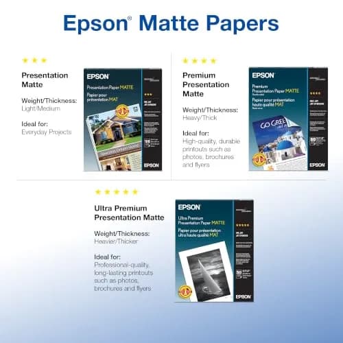 Epson Ultra Premium Presentation Paper Matte 8.5x11 Inches (50 Sheets) | Vivid Color Reproduction thumbnail 6