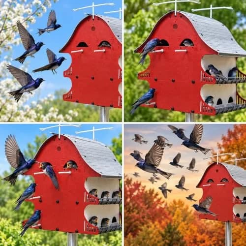 S&K Purple Martin House, 16-Room Birdhouse for Backyard Birding | Durable Polypropylene, Easy Assembly, 16 Compartments thumbnail 6