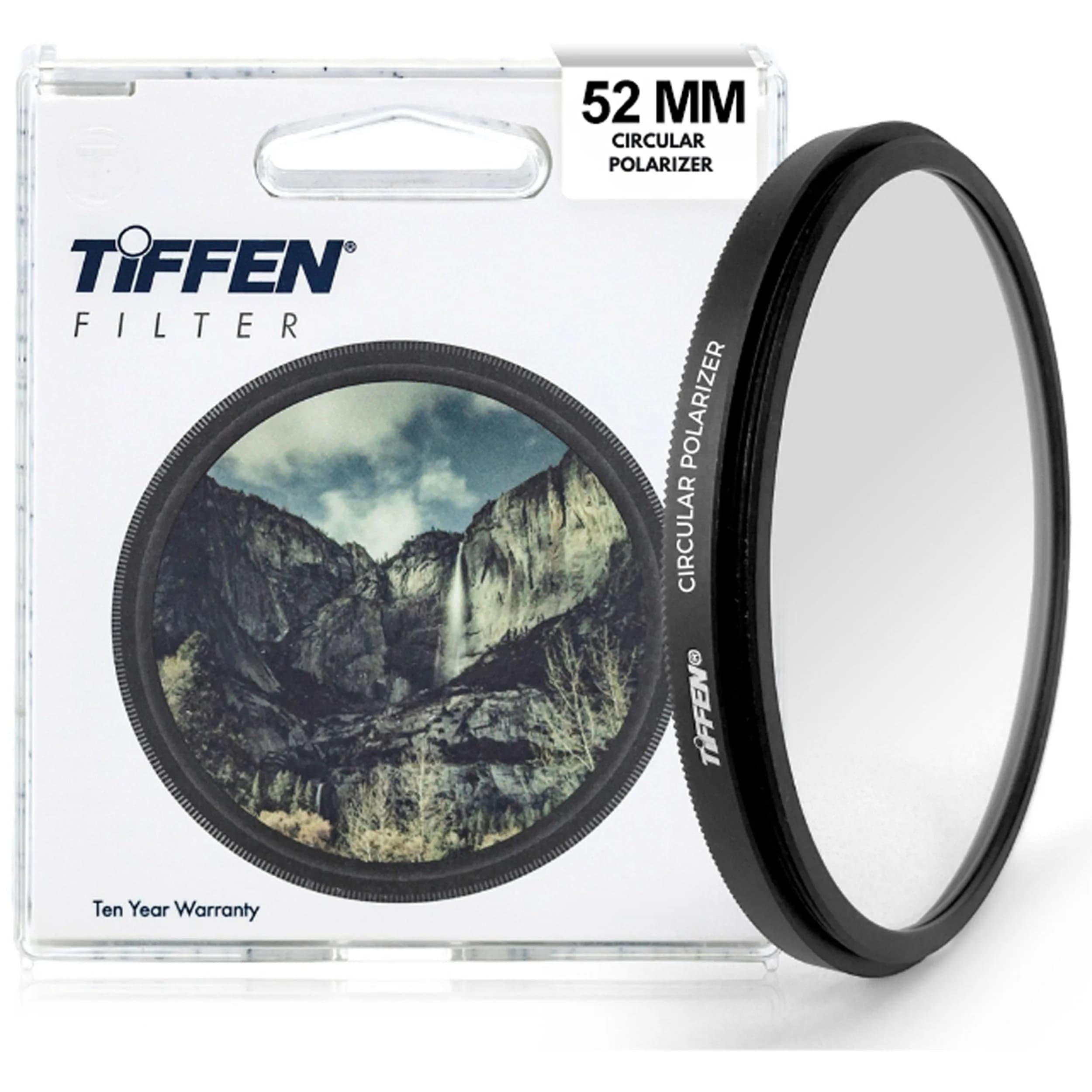Tiffen 52mm Circular Polarizer CPL Filter | Reduces Glare & Reflections - main product image