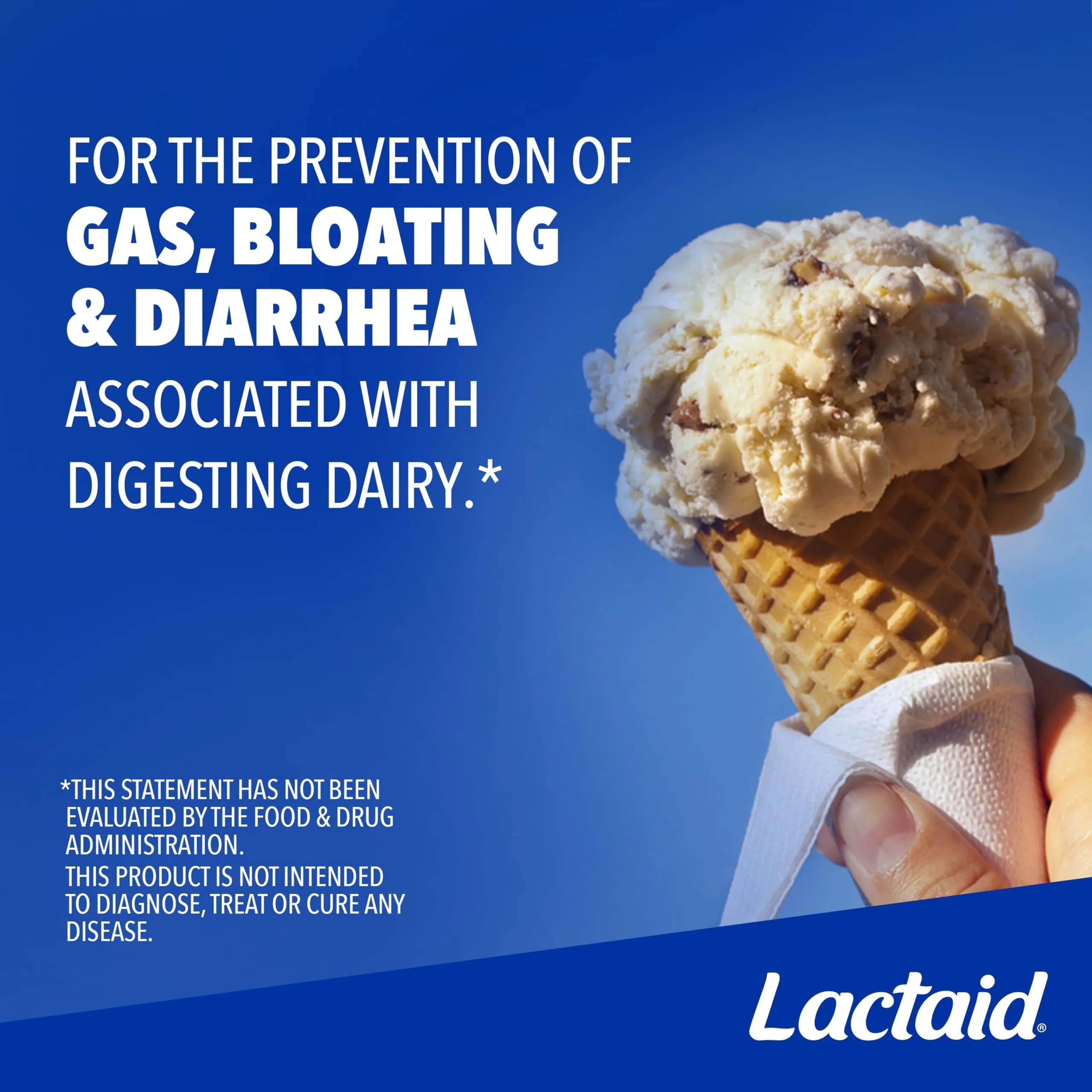 Lactaid Original Strength Lactase Enzyme Caplets 120 Count | Helps Prevent Gas, Bloating, and Diarrhea Associated with Dairy - view 4